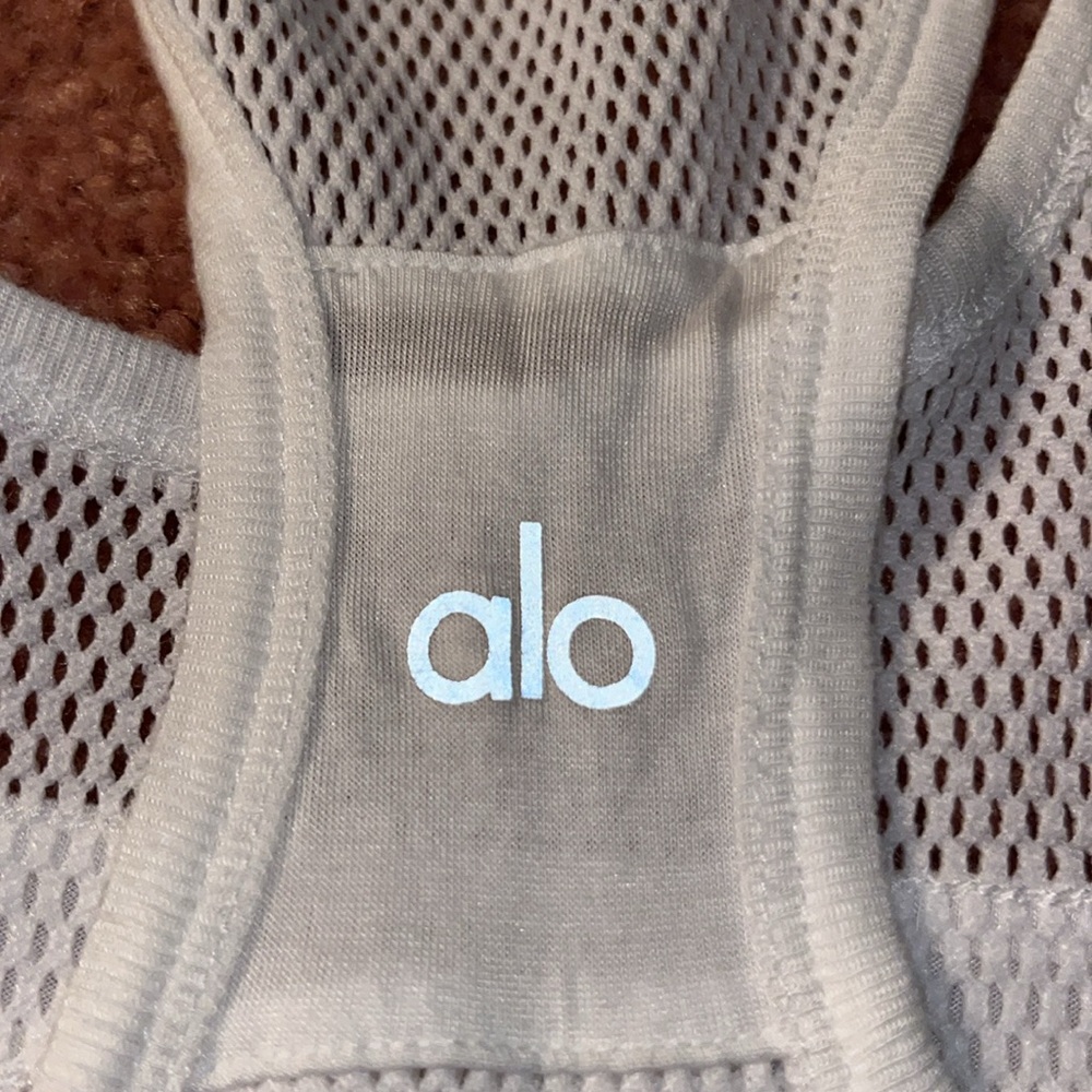 Alo Racer Back Mesh Tank Top - Picture 6 of 8